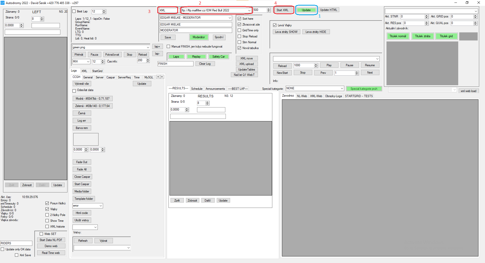 CCGSW GUI - start